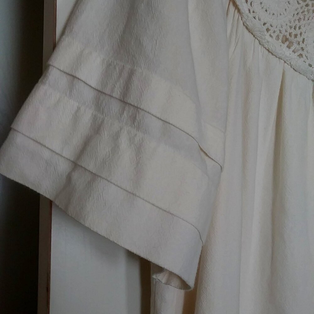 โจ & Other Stories Paris Atelier Mini Dress โจ Size 10 | Muslin Natural Crochet - Picture 7 of 11